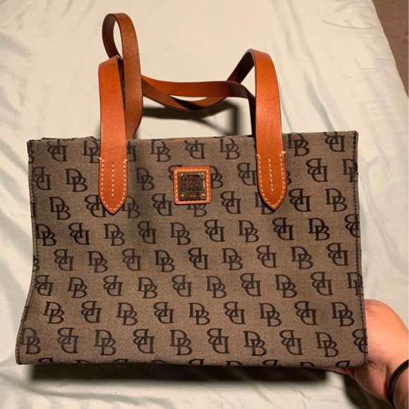 Dooney & Bourke Monogram Tote Handbag - Coated Cotton Tote With Zip Closure, Multiple Pockets - View #8